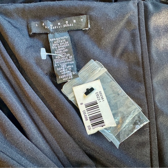 NEW Laundry by Shelli Segal Dress Formal Black Strapless Empire Waist Beaded 6 - Picture 6 of 7